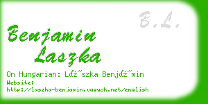 benjamin laszka business card